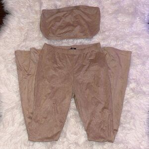 Fashion Nova Tan Two-Piece Outfit